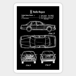 Rolls Royce Patent White Magnet